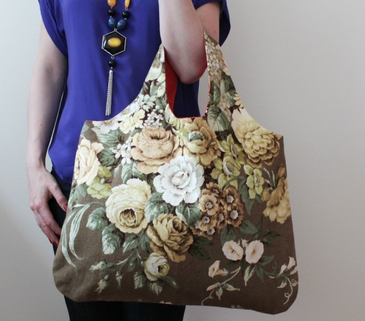 Eko torba na zakupy RETRO FLOWERS longredthread