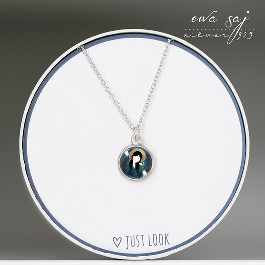 Madonna Turkmeńska - srebrny simple mini Ewa Saj  Silver