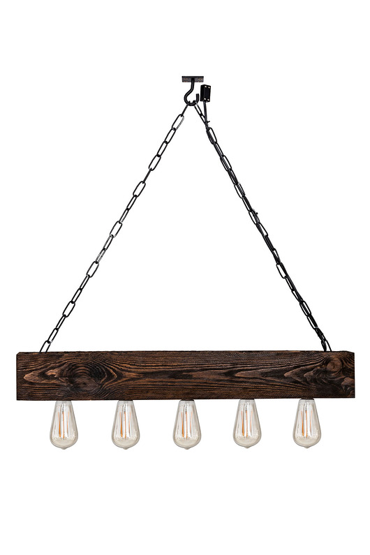 Lampa wisząca Balzan loft drewno Mabrillo