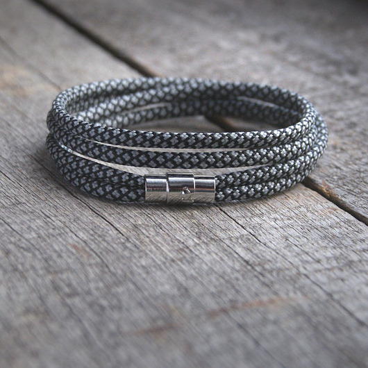 męska bransoletka :: hello sailor :: BLACK&GREY  kaktusia