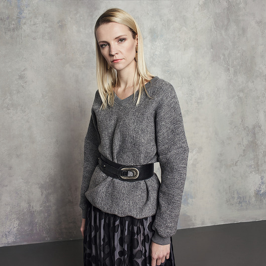 bluza bez kaptura damska Bluza wełniana Gris