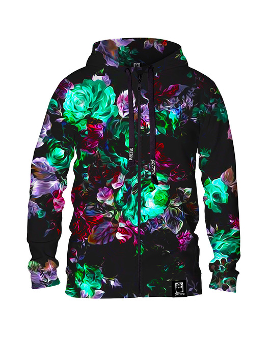 bluzy męskie Męska Bluza Expres Zamek DR.CROW Akwarele