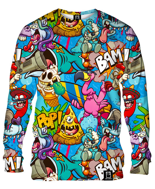 bluzy męskie Bluza Bez Kaptura Męska DR.CROW Cartoon