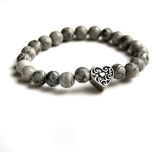 bransoletki z kamieni naturalnych Dla MAMY - pomysł na PREZENT :-) jaspis  & stal