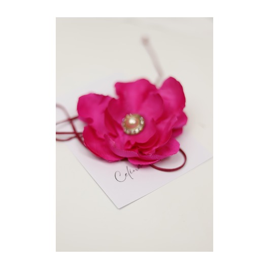 broszki Różowy jedwabny choker