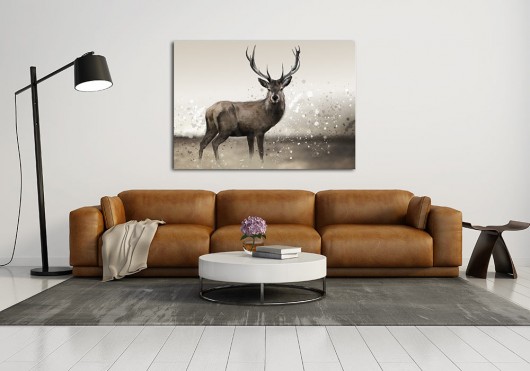 OBRAZ NA PŁÓTNIE -  100x70cm Jeleń LUdesign gallery