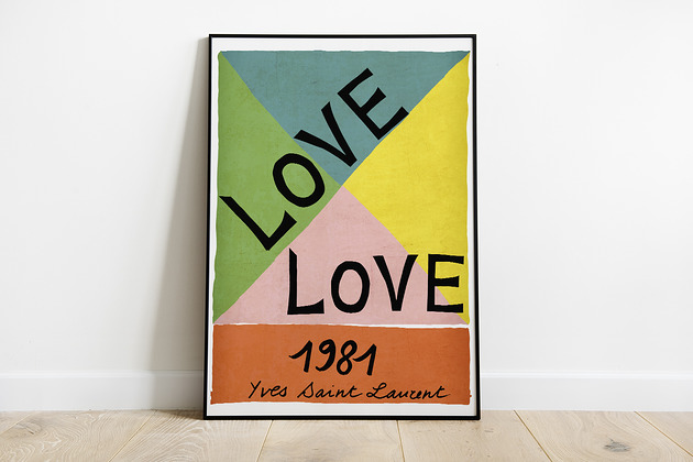 Saint Laurent "Love 1981" plakat Pas De LArt