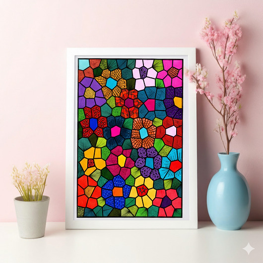 grafiki i ilustracje 63. KWITNĄCA MOZAIKA - rysunek, plakat.