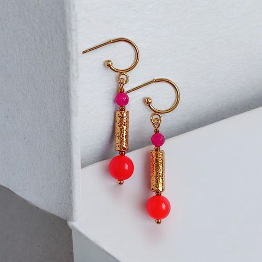 kolczyki z kamieniami Kolczyki : FLUO summer collection ::  51mm