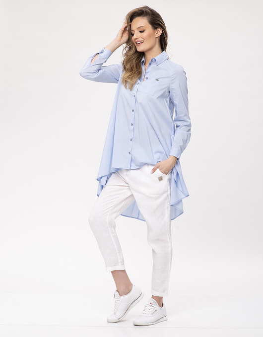 koszule damskie  Tunika koszulowa Kendy Look 504 błękitna