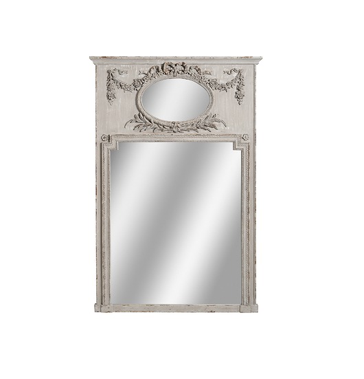 Lustro Grigio z ornamentem, vintage, 106x160 cm Home Design