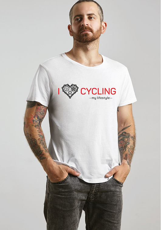Koszulka T-SHIRT. I love cycling - my lifestyle studioixi