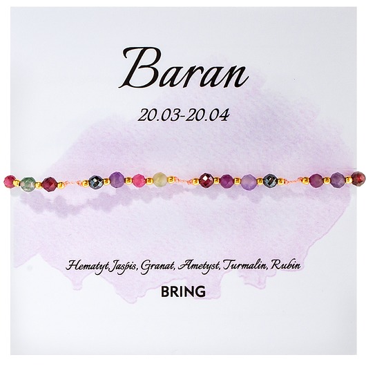bransoletki z kamieni naturalnych Bransoletka znak zodiaku Baran