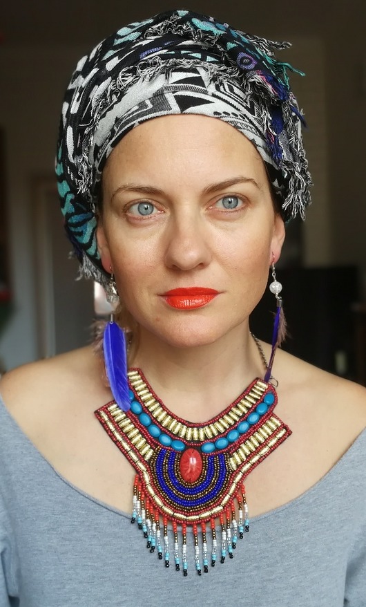 naszyjnik bohemian duży kołnierz ruda klara
