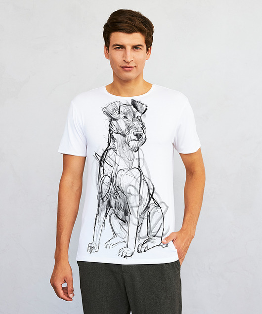 t-shirty męskie Irish Terrier Dog Men's T-shirt white
