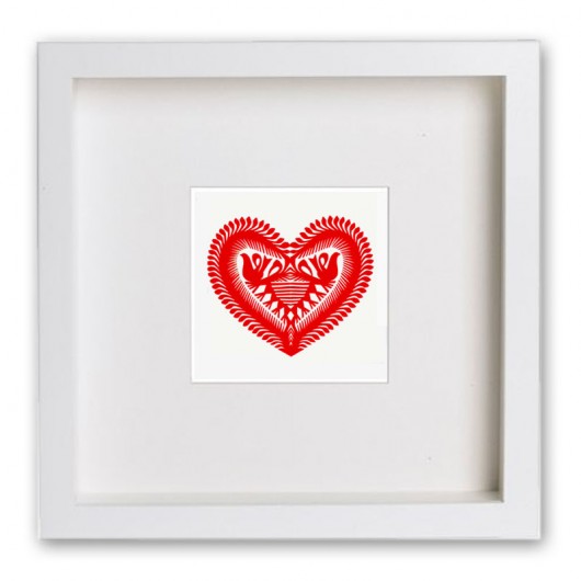 great little HEART (Kurpie Art Papercut) na ludowo