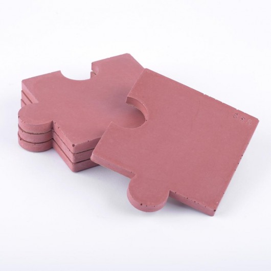 Podkładki puzzle 4 szt. - beton architektoniczny Projekt B25