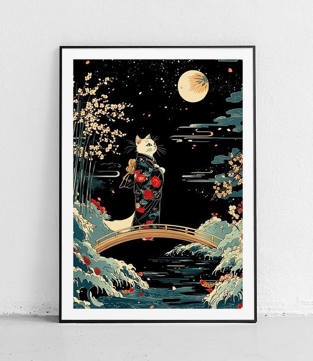 plakaty Plakat Nocna magia na moście