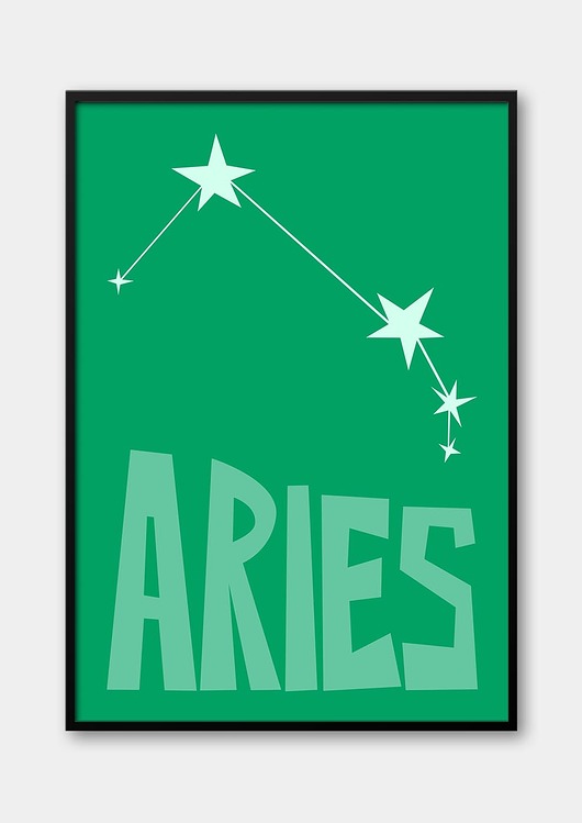 plakaty Plakat BARAN - ARIES Znaki Zodiaku Gwiazdozbiór