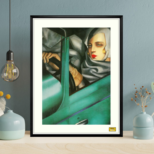 plakaty Plakat "Kobieta w zielonym Bugatti:, aut. Tamara Lempicka