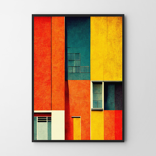 plakaty Plakat Wielokolorowa Abstrakcja