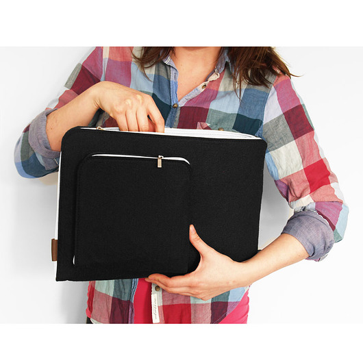 ETUI NA LAPTOPA I ZASILACZ 03 biały zamek purol design