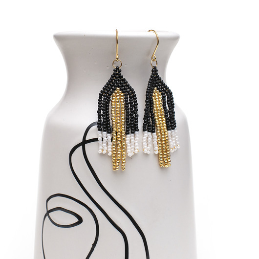 kolczyki pozłacane Oryginalne długie kolczyki pozłacane Totemic.