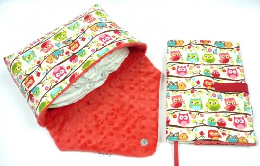 komplet 2szt okładka i etui na pieluchy sówki mabebe