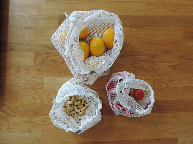 kuchnia - różne Zestaw woreczków z firanki (zero waste)