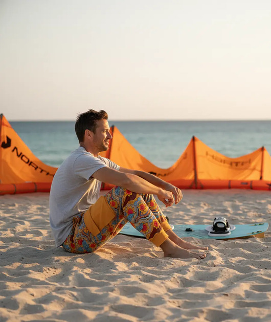 spodnie dresowe damskie Spodnie dresowe "Sunflower" z musztardą - bojówki