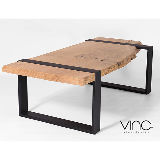 stoliki kawowe Stolik kawowy lity dębowy Drewno Design Loft Dąb