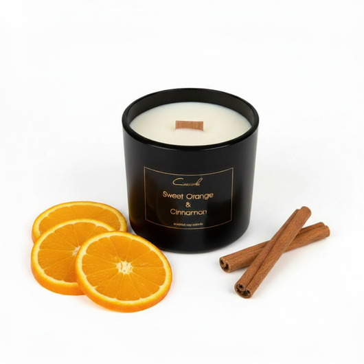 świeczniki i świece Sweet Orange & Cinnamon- 190 g naturalna świeca sojowa (dostępne inne zapachy)
