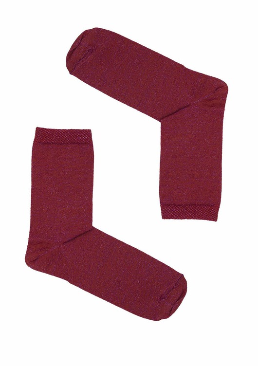 Skarpetki Brokatowe Bordo KABAK