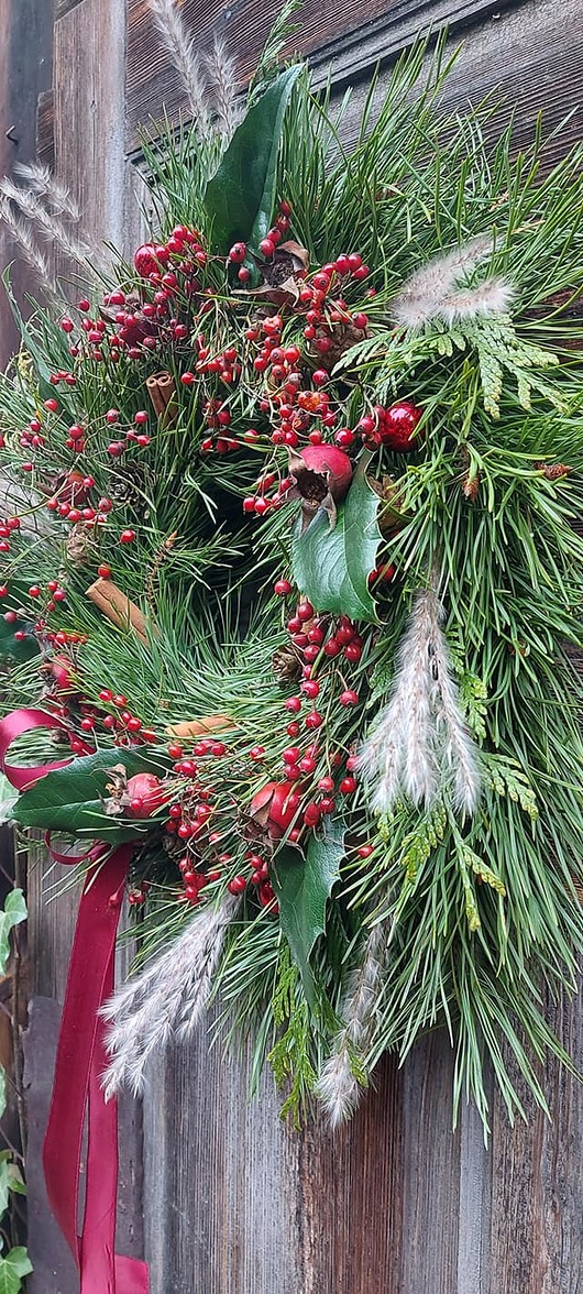 wianki bożonarodzeniowe Wianek na drzwi lub stół Boże Narodzenie