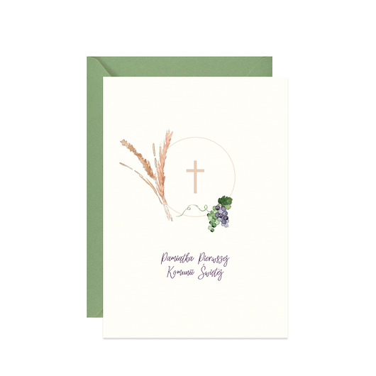 kartki na komunię Kartka z życzeniami - Pierwsza Komunia Święta