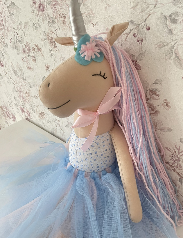 misie i maskotki Rozalka maskotka jednorożec 55 cm