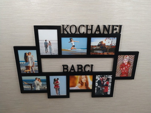 ramki na zdjęcia Multirama ramka na zdjęcia z napisem Kochanej Babci 9 zdjęć 13x18