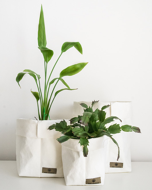 doniczki Wegańska osłonka z washpapy - kolor biały