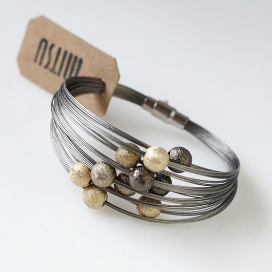 Bransoleta Industrial Gold Bold M Mitsu