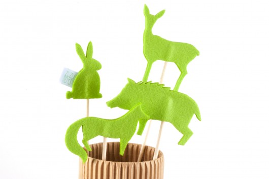 Kukiełki Zwierzęta leśne -z filcu - 4 sztuki ZUZU TOYS