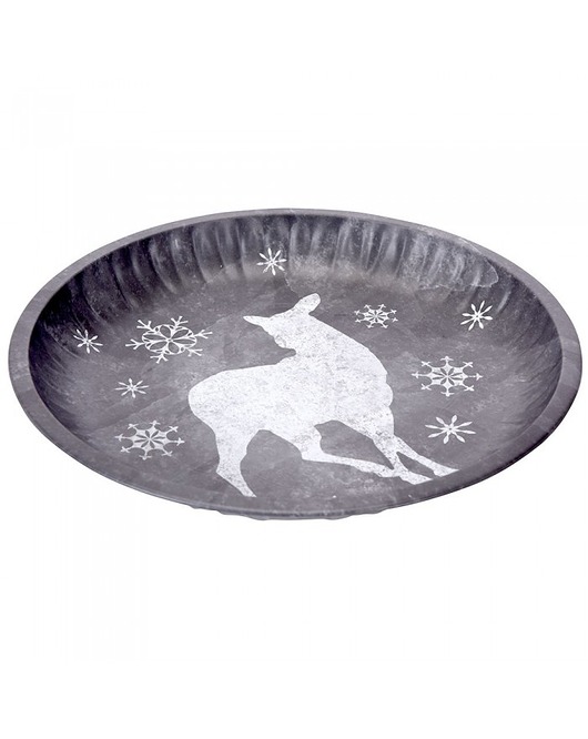 Patera Taca Okrągła Z Reindeer 26 Cm MIA home
