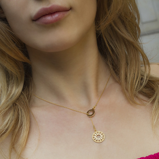 NASZYJNIK SREBRO 925 Z AZTECKĄ ROZETKĄ Coccola JEWELLERY