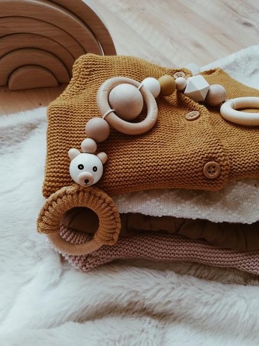 ZAWIESZKA DREWNIANA LIttle bear na klipsie Mymami