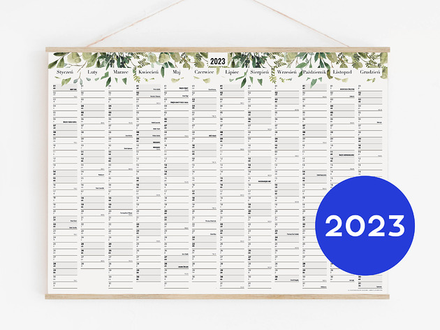 kalendarze i plannery Planer ścienny 2023 42x60 cm (A2) z polskimi świętami