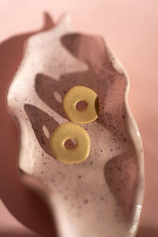 kolczyki z masy plastycznej Sztyfty oponki z połyskiem