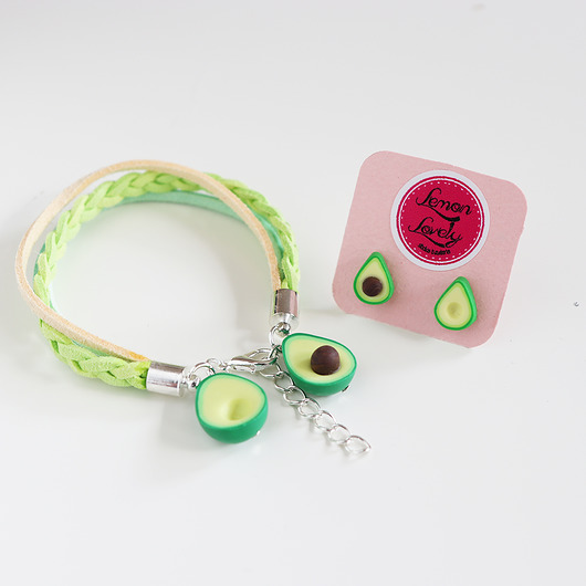 Komplet na prezent awokado dla dziecka Lemon Lovely