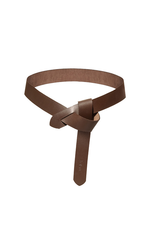 paski damskie Pasek Wiązany All Brown