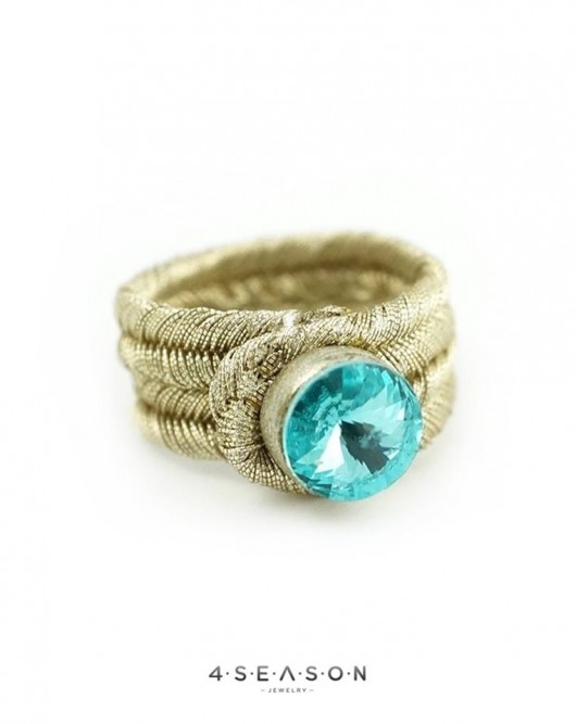 Pierścionek z sutaszu z kryształem s/m 4 Seasons Jewelry