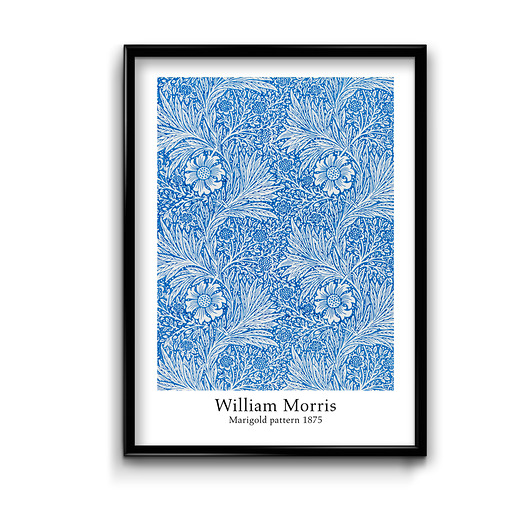 plakaty Plakat Marigold Pattern Blue