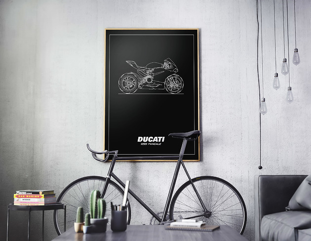 Plakat Legendy Motoryzacji - Ducati 1299 Panigale Peszkowski Graphic
